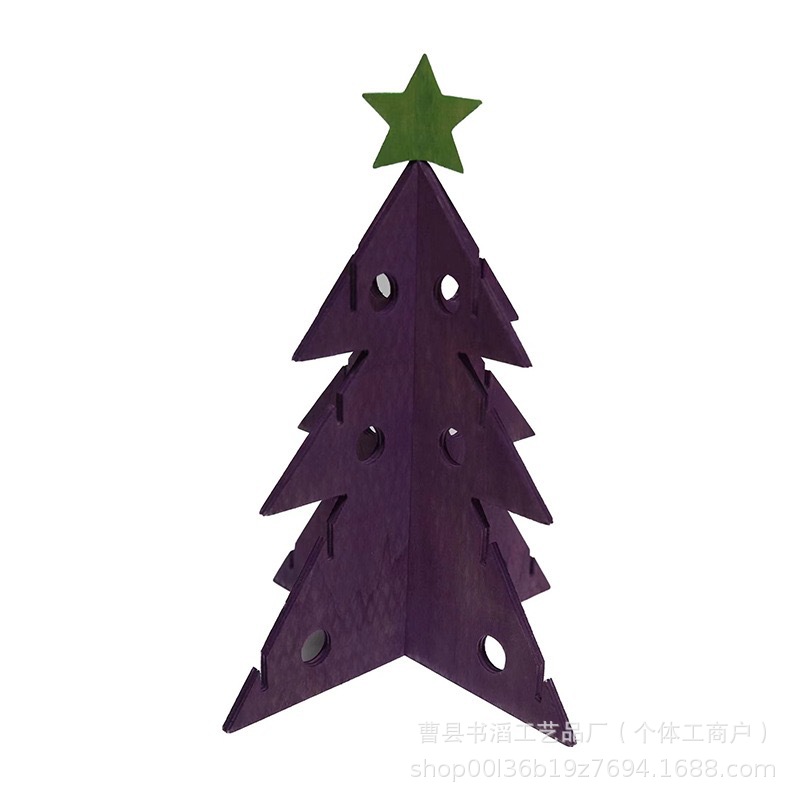 Soporte Comedero para Hámster de Madera con Diseño de Árbol de Navidad para Mascotas Pequeñas