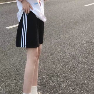 运动短裤女夏季薄款宽松显瘦高腰垂感阔腿五分跑步短裤裤
