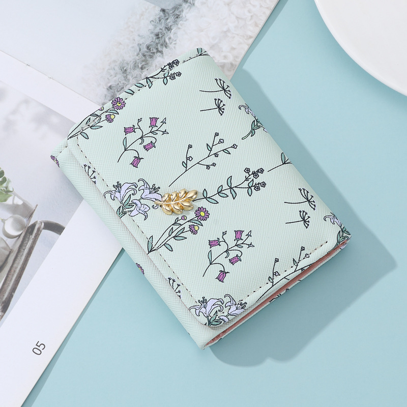 Cartera transfronteriza ins bolsa de tarjetas de damas en una billetera de tres plegables corta simple para estudiantes pequeños bolsos de cambio frescos plegables