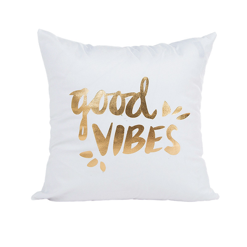 Funda de almohada con estampado dorado para el verano 2026, suave y cómoda, decoración para sofá, funda de almohada moderna para el hogar, disponible para venta al por mayor. image 30