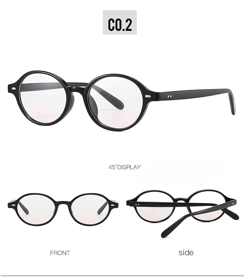 Elegant Streetwear Color Block PC UV400 Protection Oval Frame Full Frame Glasses display picture 9