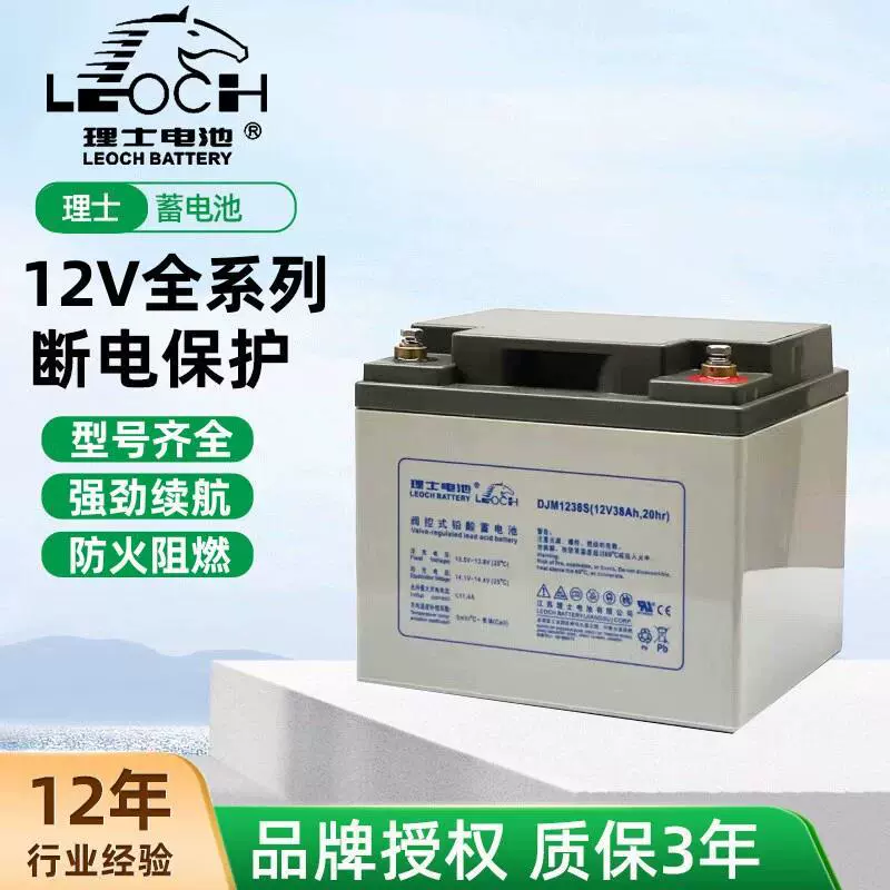 Ris свинцовый аккумулятор DJM1238S экран постоянного тока 12V38AH свинец без технического обслуживания UPS распределительный шкаф питания