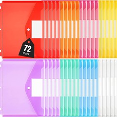 アマゾンの人気8色防水pp三穴バインダー袋厚さ18糸3穴ボタン書類袋メーカー卸売り