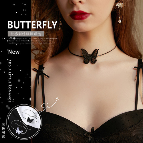 Gorgeous sexy lingerie Internet celebrity super fairy clavicle chain sexy three-dimensional girl butterfly collar neck collar trendy accessories p12