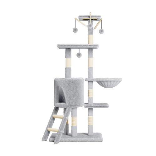 Pet cat climbing frame, cat bed, cat tree integrated scratching post, large cat tower, cat scratching board toy, jumping platform, cat villa, cat supplies