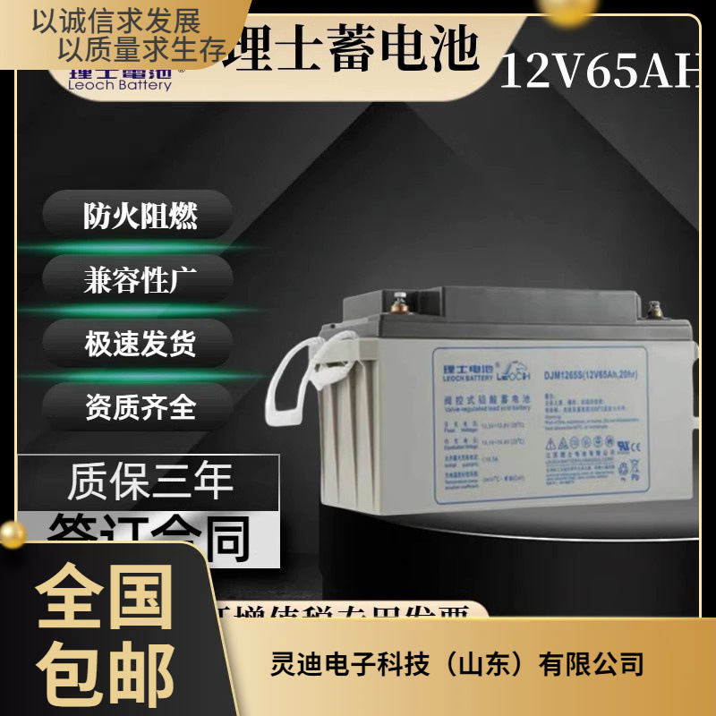 LEOCH理士蓄电池DJM1265S 12V65AH阀控密封式铅酸免维护直流屏UPS