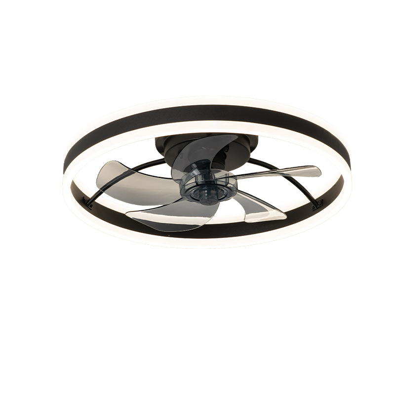 Ventilador de Techo con Luz de Hierro y ABS, Control Remoto, Conversión de Frecuencia, para Sala y Dormitorio