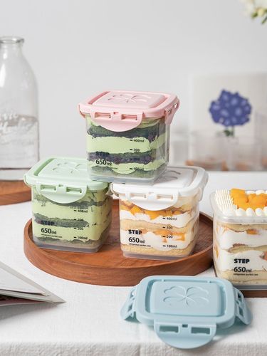 Sealed Jar Storage Container Food Grade PP5 Airtight Box Grains and Cereals Storage Cheese Can Cake Packaging Box 