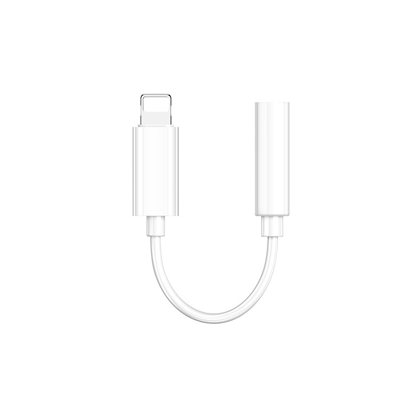 アップルのlightningを適用して3.5mmのイヤホンのアダプターを回転して歌の通話の録音の線の制御のオーディオの変換の線を聞きます。|undefined