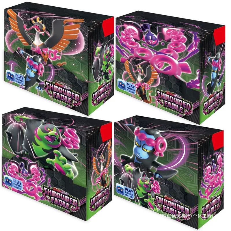Карточка Покемона, сумка для розыгрыша Pokémon PTCG Ninja Frog слепая коробка Дракон Король Английский Затмённая Мифическая карточка