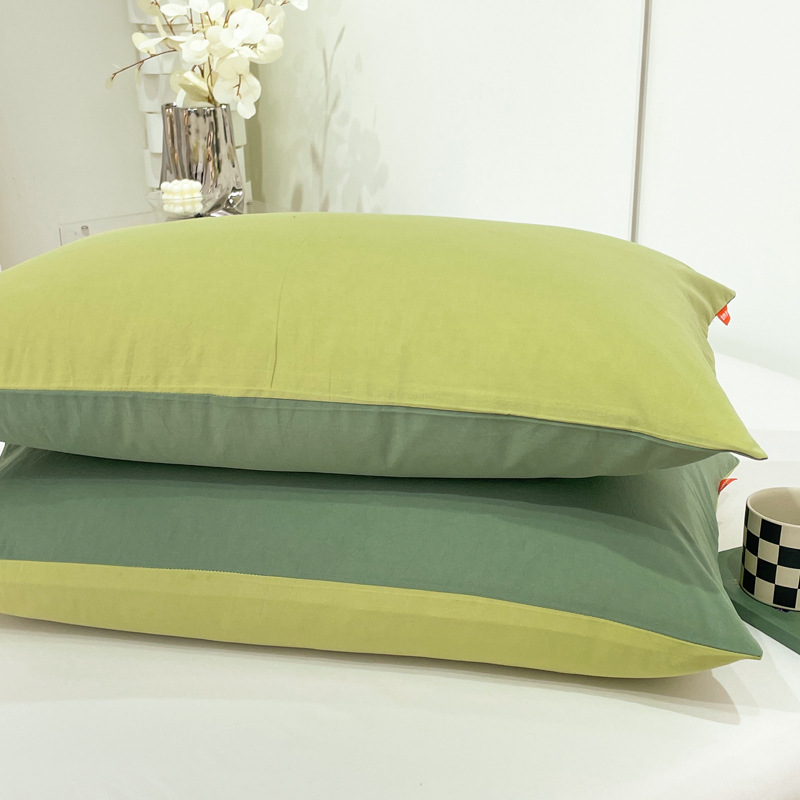 맞춤형 베갯잇, 워싱 코튼 베갯잇, 침구류, 단색, 심플, 다양한 사이즈 지원, 공장 직판, 지퍼형, 경추 보호