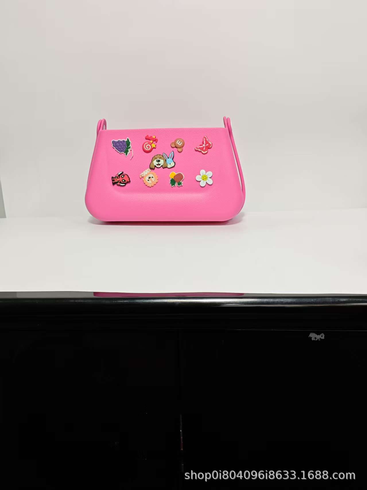 EVA Handtasche mit Tragegriff, Trend-Kosmetiktasche mit Lochdesign, Schultertasche, DIY-fähig, Cartoon-Zubehör, Umhängetasche, Lagerbestand verfügbar