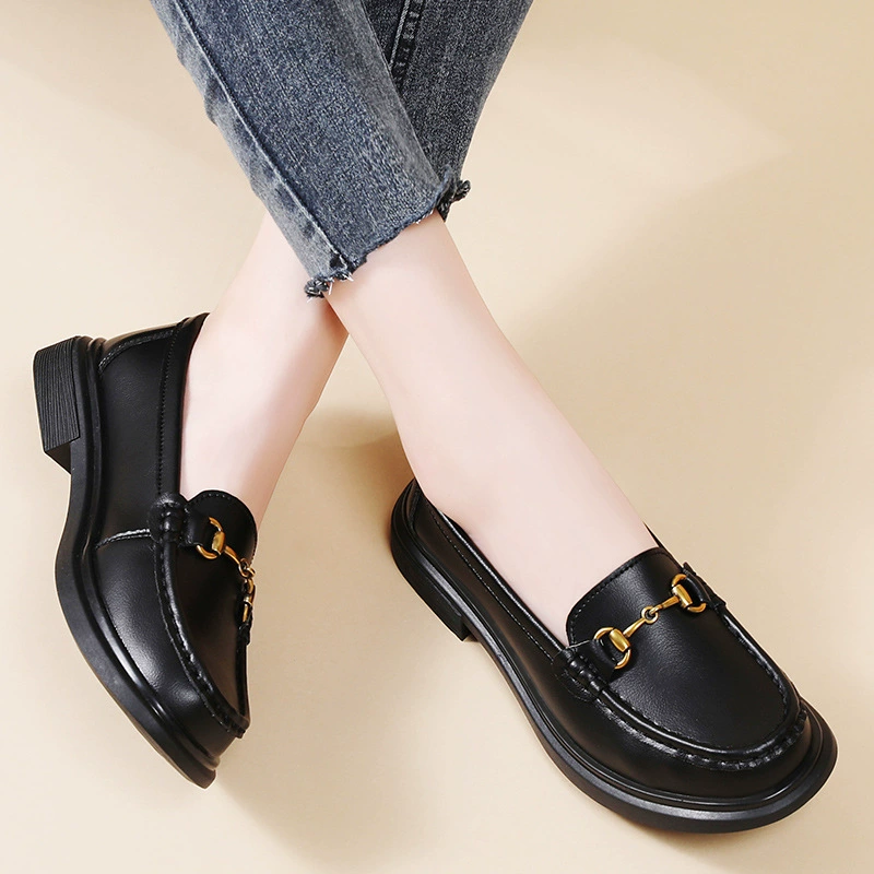 Loafers, footwear, universal shoes for mother English style for leather shoes, genuine leather, soft sole, British style