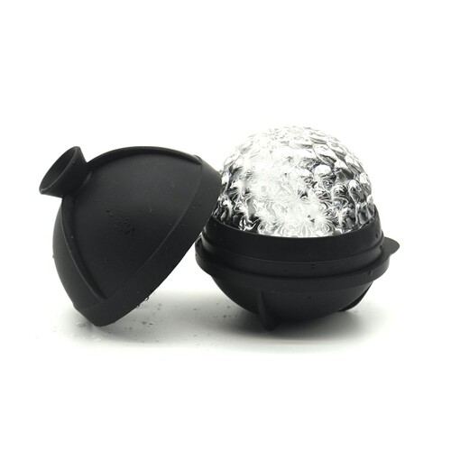 Golf Ice Hockey Self-Draining Ice Mold Single Silicone Round Ice Ball Mold Single Ice Ball Logo