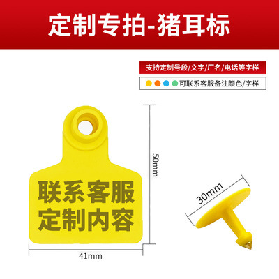 Etiqueta de oreja de cerdo cría animal ganado Etiqueta de oreja placa de número letras láser TPU Etiqueta de oreja veterinaria animal ganado oveja Etiqueta de oreja