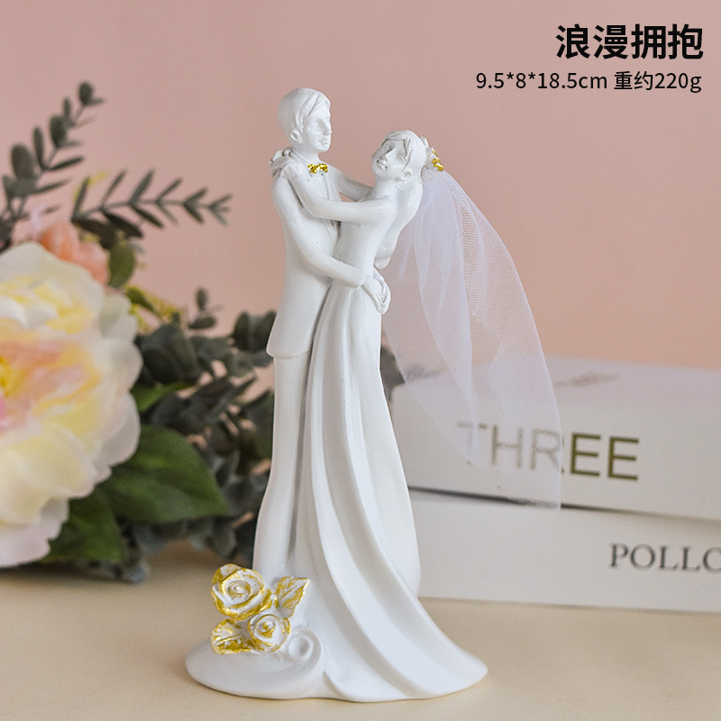 Estilo europeo boda novio novia serie decoración Día de San Valentín mano larga Oficina noche luz regalo de la mano