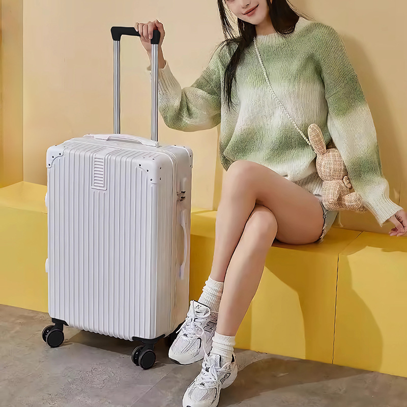 Maleta de equipaje, maleta de gran capacidad, rueda universal, caja de cuero con contraseña duradera para mujer, rueda silenciosa, duradera