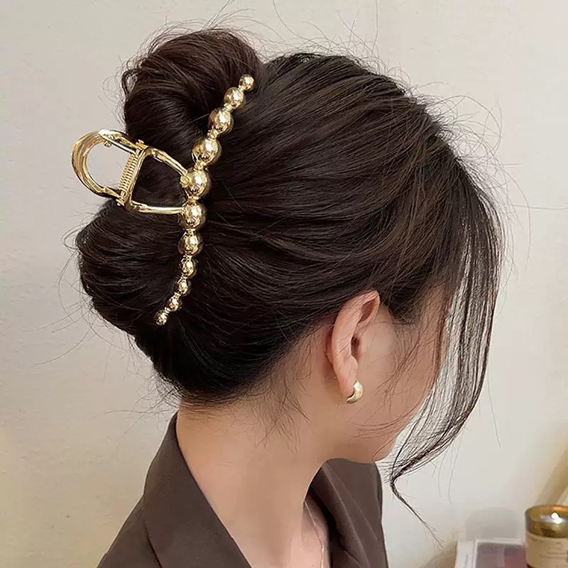 Estilo coreano horquilla de metal Cabeza trasera tiburón pelo clip de pelo ins clip de pelo femenino temperamento elegante clip fijo image 107