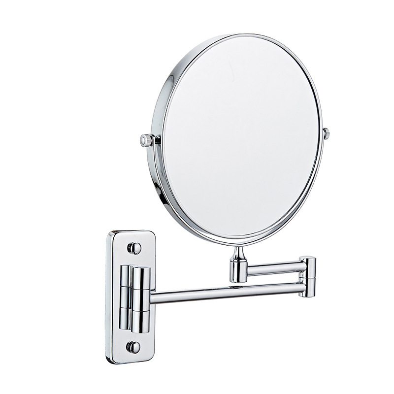 Cosmetic Mirror Bathroom Wall-Mounted Hotel Beauty Mirror Telescopic Folding Double-Sided Mirror Bathroom Magnifying Mirror