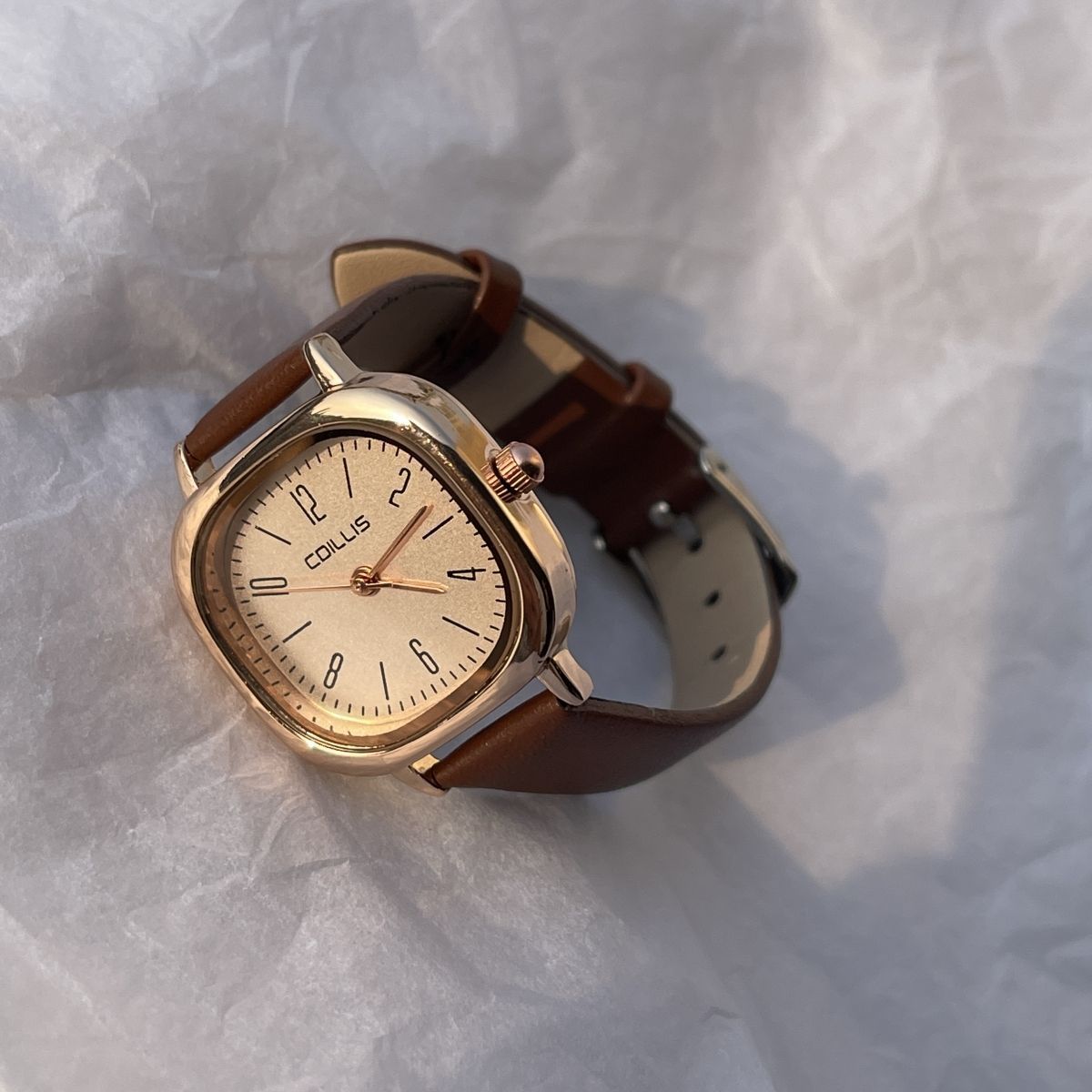 Autumn New Casual White Joker Small Square Sugar Small Dial Watch Women's Fashion Simple Exquisite Retro Style