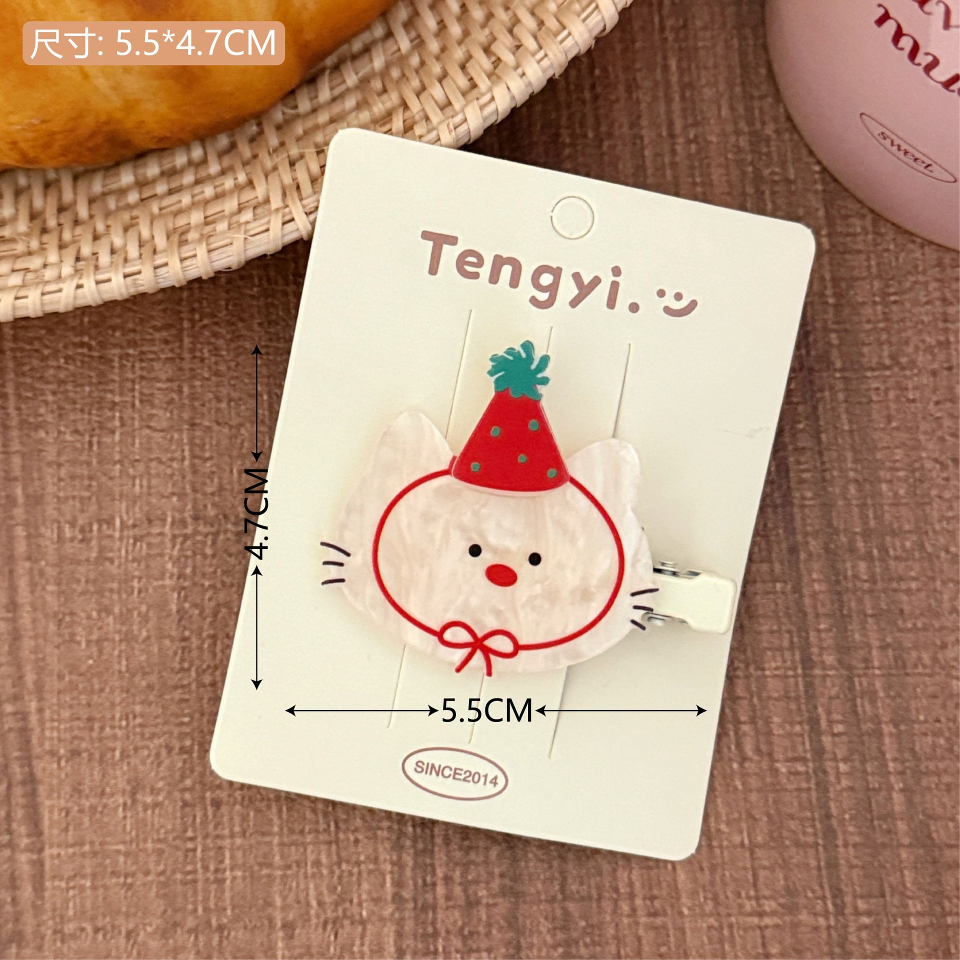 Diversión de dibujos animados oso acrílico clip de pelo dulce chica clip de boca de pato alto valor facial universal clip de pelo para niños adornos de cabello para mujeres