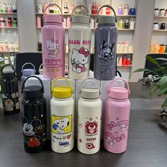 新しい 304 ステンレス鋼魔法瓶カップクリエイティブプリントポータブルサイクリングウォーターカップスペースポットアウトドアスポーツウォーターカップ