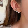 Lava pearl ear cuff/single