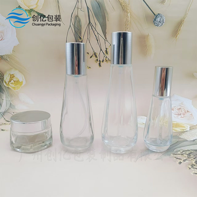 スポット 50ML ウォーターエマルジョンエッセンスガラスボトル 120ML 六角形プッシュ式スキンケア製品空ボトル包装材|undefined