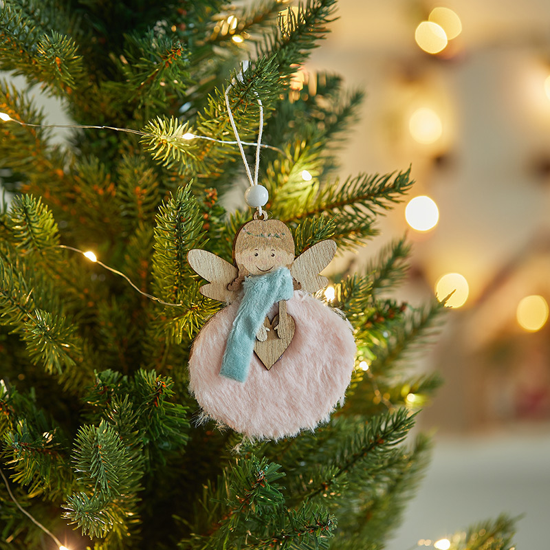 Christmas Tree Ornaments Set – 30+ Wooden & Festive Hanging Decorations (Horses, Snowflakes, Angels & More, Holiday Home & Store Display)_voghion.com