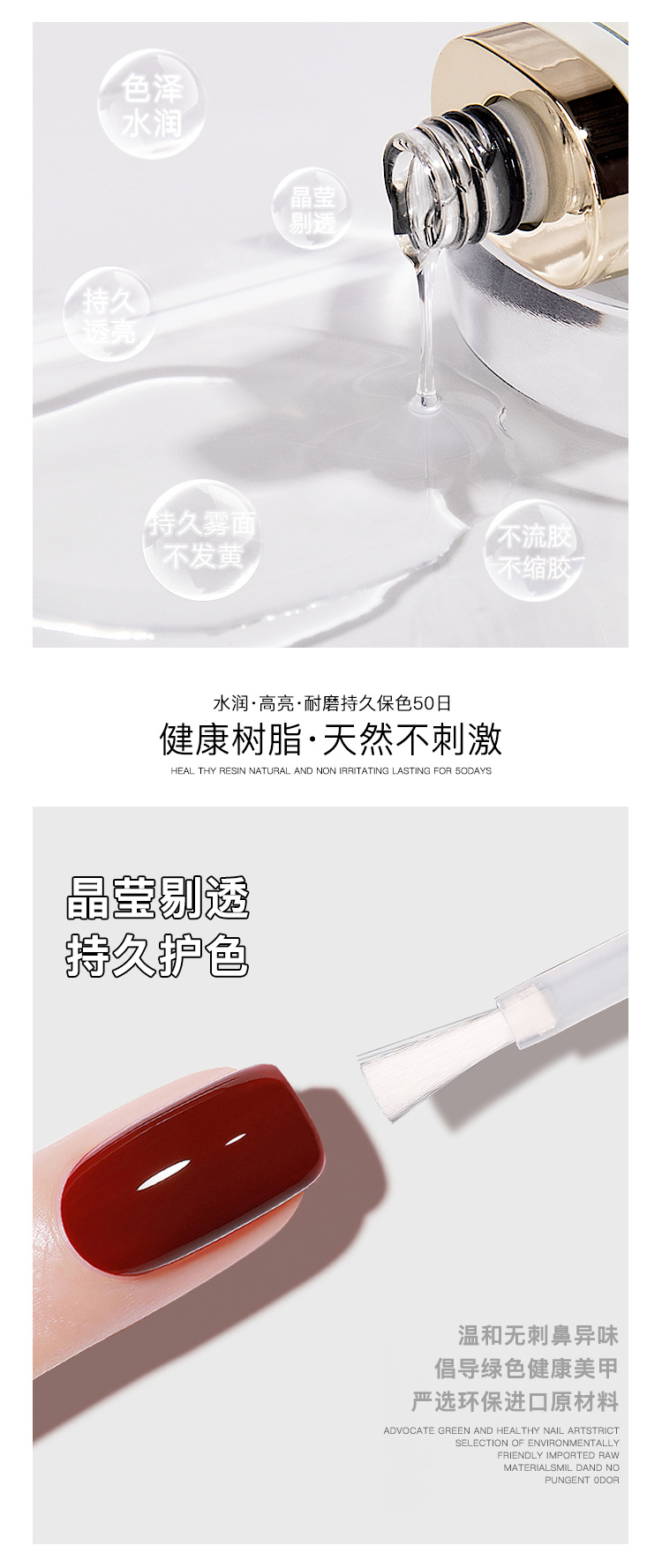 Fn Long-Lasting Functional Gel Diamond Matte Top Coat Removable Base Coat Construction Reinforcement Gradient Nail Art Salon Special Use