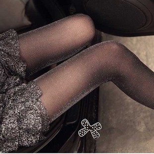 Spring and Autumn Ultra-Thin Silver Silk Pantyhose Pearlescent Silk Stockings Bright Silk Leggings Pantyhose Slimmer Silver Onion Pantyhose