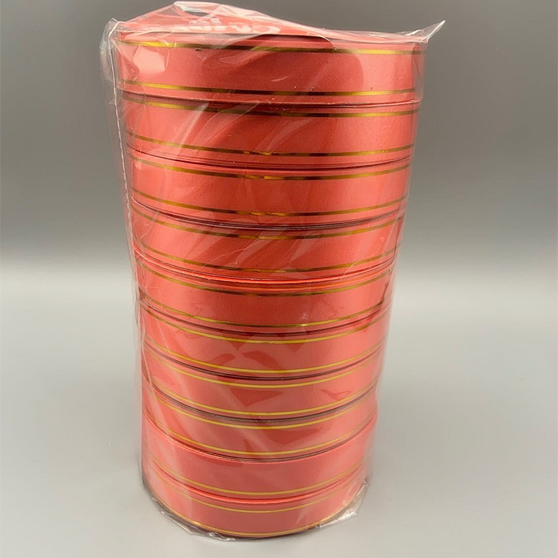 1,6 borde de oro impreso cinta partido suministros de la boda globo atado cuerda campanas de viento cinta embalaje cinta decoración de vacaciones