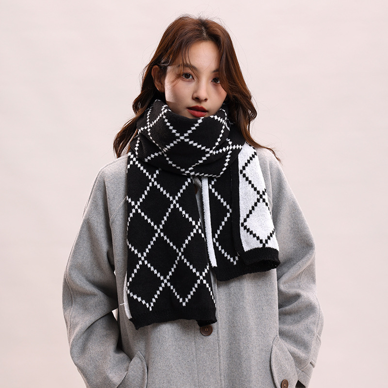 Paar-Stil für Frauen im Winter, verdickte koreanische Version, warm und luxuriös, Geburtstagsgeschenkschal für Männer_voghion.com