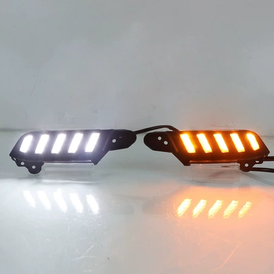 OKEEN is suitable for 2016-20 Toyota Tacuma daytime running lights with two-color streamer steering daytime running lights (Gündüz işıqları) - two-color