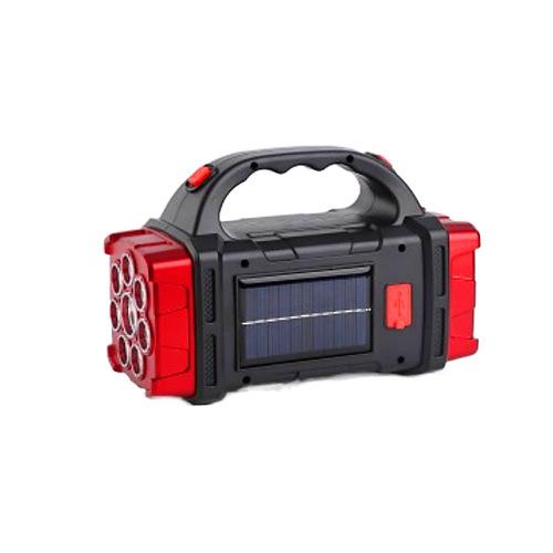 Cross-border strong light portable flashlight outdoor solar charging multi-functional emergency camping searchlight emergency lighting flashlight