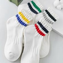 B 94811 Striped Terry Mid-calf Socks ����ë������Ͳ���¿