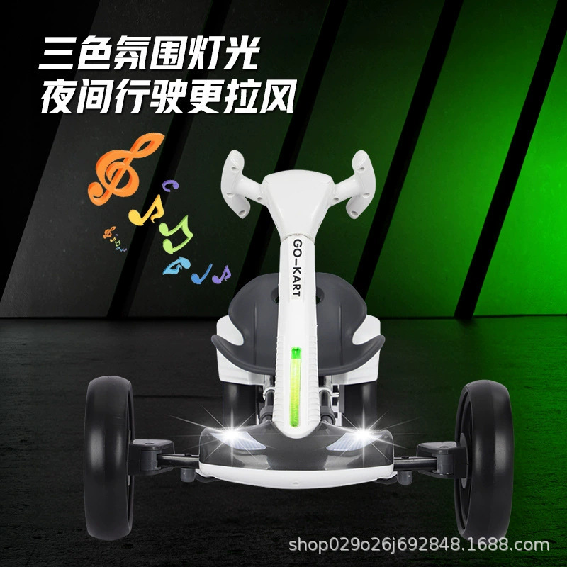 Kart eléctrico para niños plegable y se puede sentar 3-8 coche de juguete portátil para niños instalación gratuita vehículo eléctrico de cuatro ruedas