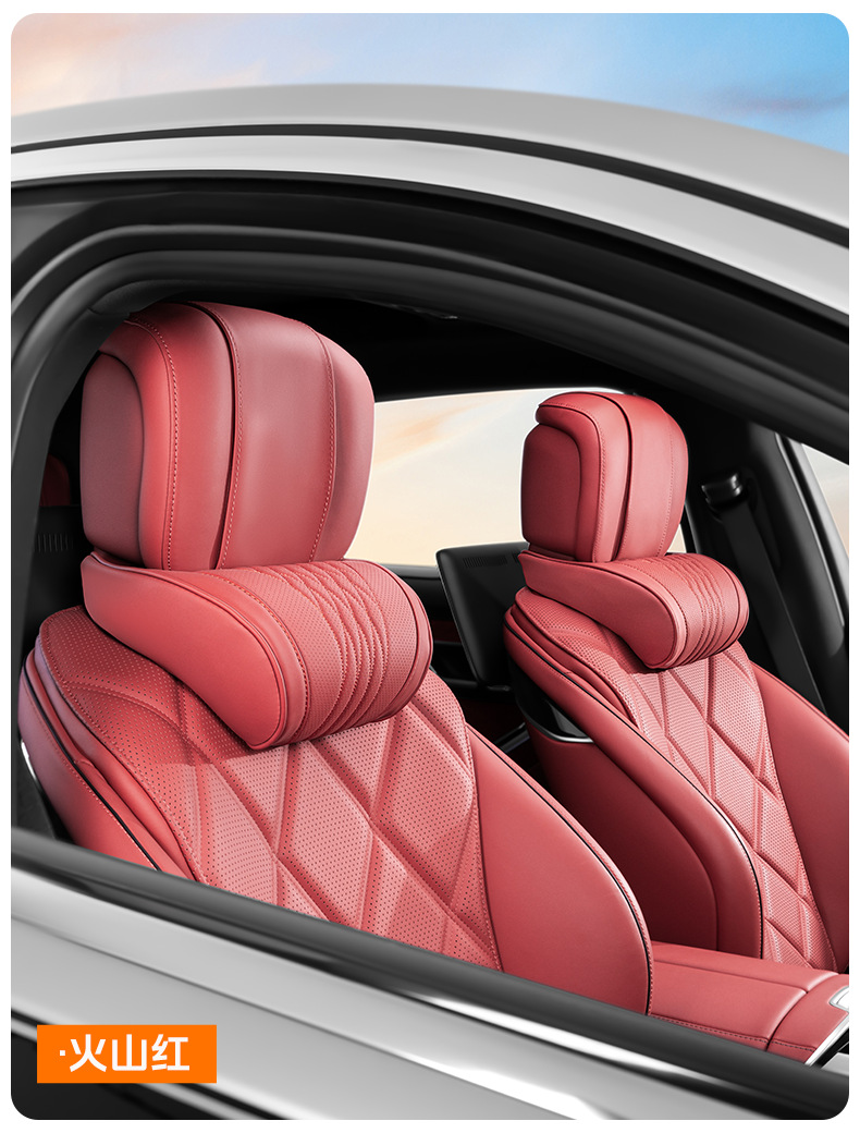 Cross-border best-selling car headrest and neck pillow, suitable for Maybach Napa memory foam car seat cushions