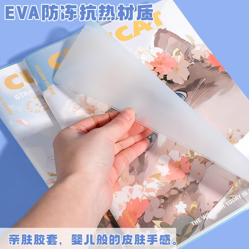 四方夥伴B5加厚親膚膠套本初高中生筆記本記事本A5高顏值本子批發