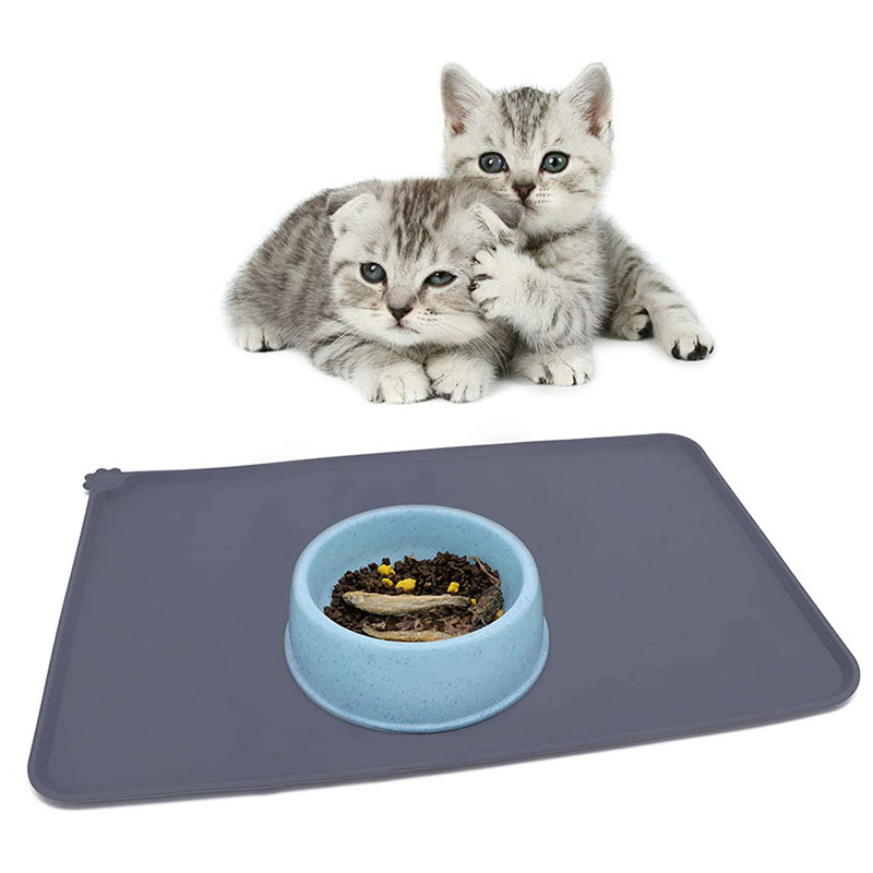 48*30 square washable pet mat pet feeding anti-overflow mat easy to clean pet mat cat paw pet mat