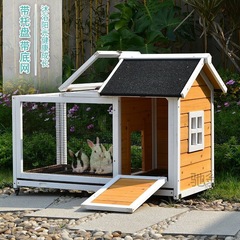 麓f兔子籠窩兔房子兔別墅戶外室內實木防雨曬防腐帶輪子帶底網好