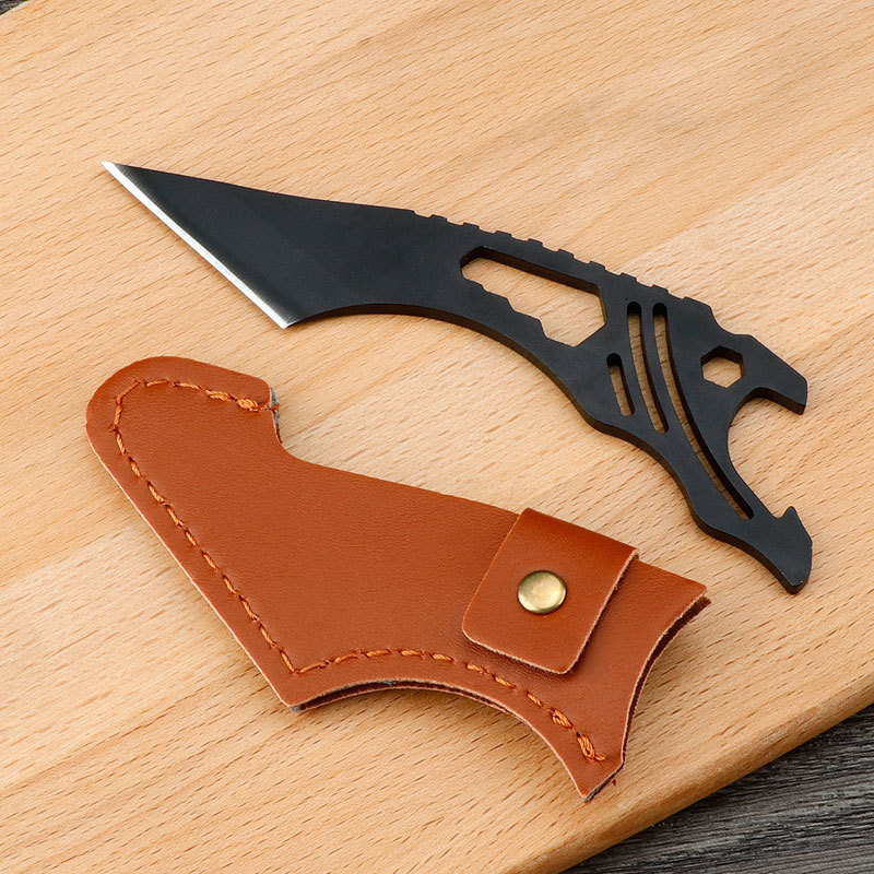 迷你小直刀 野营战术刀 随身多功能求生刀具钥匙扣小刀户外直刀