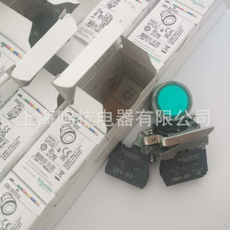 全新原装带灯按钮开关XB4-BW33B5=ZB4-BW333+ZB4-BW0B35绿色开关