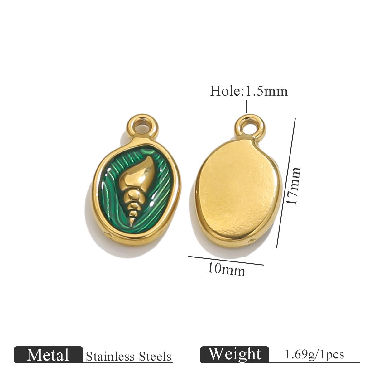 Accesorios de joyería DIY acero inoxidable serie marina colgante sirena concha estrella de mar colgante pulsera collar