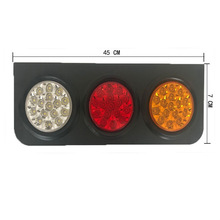 跨境12v24v 16led挂车后尾灯刹车灯后尾灯货车卡车16LED单圆橡皮