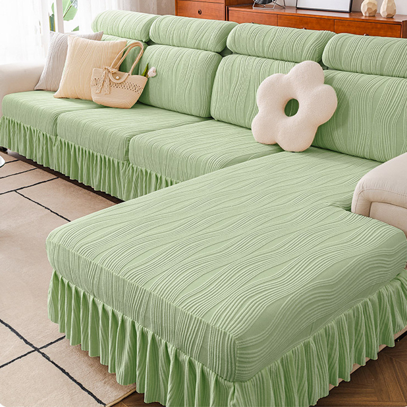 Funda de sofá universal todo incluido cuatro estaciones falda universal nuevo simple elástico antideslizante tela sofá a prueba de polvo ..