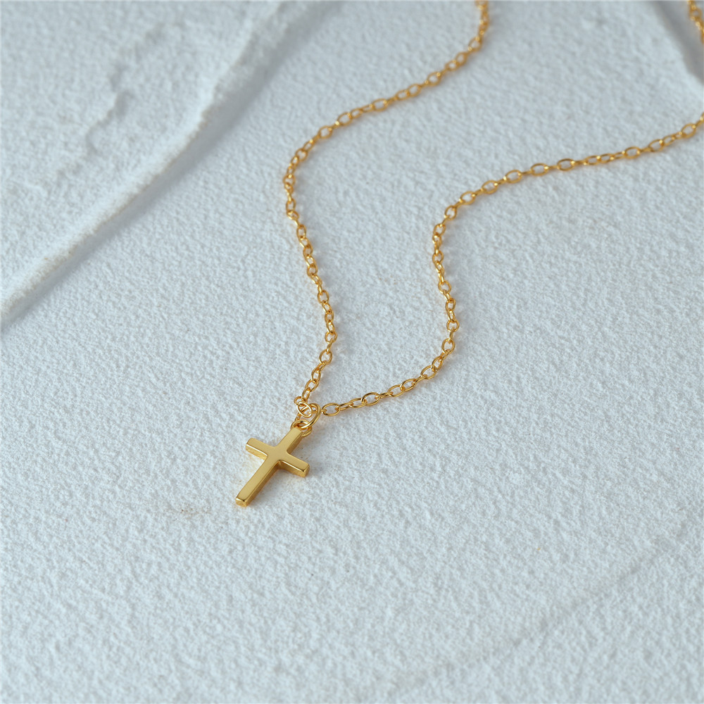 3g Weight Pendant Necklace Classification 1 Piece Quantity Daily Occasion 925 Sterling Silver Material Cross Pattern Women's Gender Plating Design Simple Style Style 925 Sterling Silver Plating Cross Pendant Necklace 4
