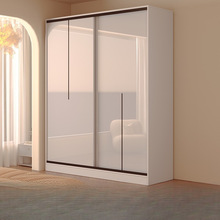 衣柜家用卧室推拉门实木出租房用经济型新款2025小户型大
