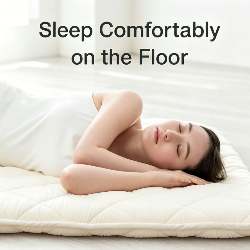 Single-person foldable floor mattress, medium-hard cotton sleeping pad, portable and rollable, Japanese style Single-person foldable floor mattress, medium-hard cotton sleeping pad, portable and rollable, Japanese style
