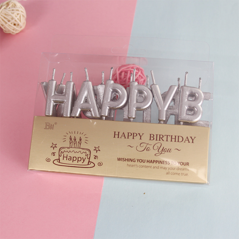 Birthday Letter Paraffin Birthday Candle display picture 4